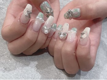 メンカラチェックネイル