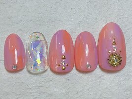 ニュアンスネイル　タイダイ