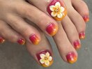 【パラジェル】フットお花アート