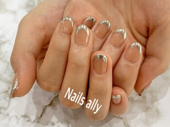 ネイルズアリー 立川店(Nails ally)/ミラーフレンチ