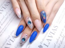 プロフェッショナル ネイルサロン ラヴィアス(LAVIAS)/スカルプ☆ワンカラ-＋アート2本