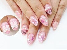 ネイルコレクション ベビーピンク(Baby Pink)/ジェル定額￥9990☆３Ｄリボン