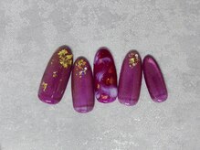 ネイルライフ(NailLife)/パープル箔ニュアンス