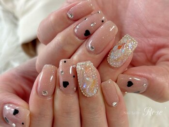 ロゼ(Rose')の写真/【デザイン性抜群！】リボン、ハート、キラキラなどトキメク大き目パーツも豊富◎韓国/ワンホンネイルも♪