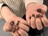 奥行きのあるラメが可愛い★マグネットネイル ¥5500