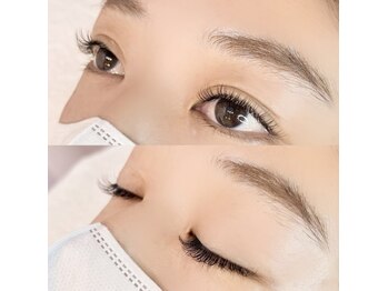 リノ カヒリ アイラッシュ(Lino kahili)の写真/LEDマツエク★軽さとフィット感が魅力のフラットラッシュで自然なのに印象的な目元へ♪