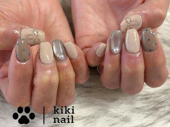 キキネイル 溝の口(kikinail)/1.2月定額A/リボンネイル