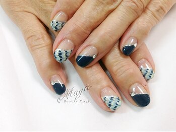 ネイルサロン ビューティーマジック 川口店/ななめフレンチネイル