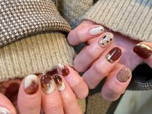 アイネイルズ 渋谷店(I nails)/ちぐはぐブラウンニュアンス