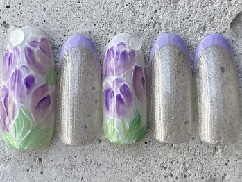 フリークネイル(FREAK Nail)/もやもやチューリップ ¥13500