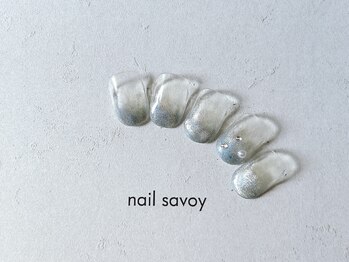 ネイル サヴォイ 本厚木店/マグネットグラデーション7700円