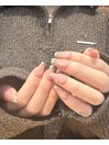 ストーンフレンチネイル