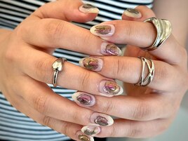人気のミラーニュアンスネイル☆