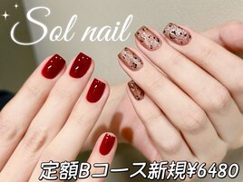 定額アシメトリーヒョウ柄ネイル