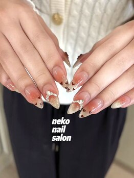 ネコ(Neko)/バレンタイン チークネイル