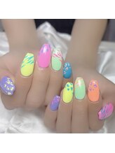 モモ 妙典店(Momo)/パステルネオン×アニマル柄