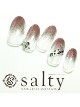 ネイルアンドアイラッシュサロン ソルティ 寺田町(salty)/ラメグラデーション