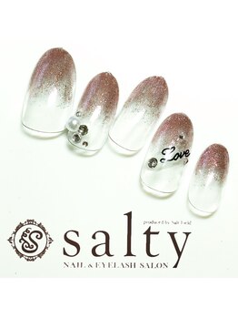ネイルアンドアイラッシュサロン ソルティ 寺田町(salty)/ラメグラデーション