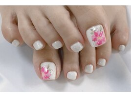 フラワーフットネイル