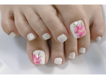 フラワーフットネイル