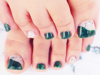 フラッシュネイル SORIO宝塚店/フット◇シンプルプラスコ‐ス