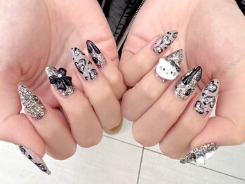 ネイルマジック 仙台一番町店(NAIL MAJIC)/ハートヒョウ柄ネイル