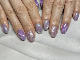 【パラジェル】大理石ネイル