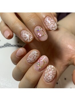 フルール ブルー(fleur bleue)/【桜ネイル】定額5500円