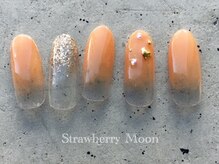サロンストロベリームーン(Salon Strawberry Moon)/ストーンアートネイル　￥6980