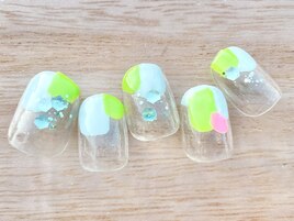 塗りかけネイル