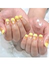 レモンネイル/夏ネイル