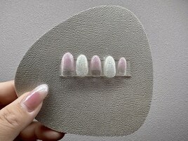 パープルラメグラデ×白ラメ