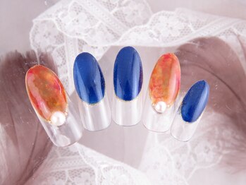 シューズネイルプロデュース/べっ甲フレンチデザイン