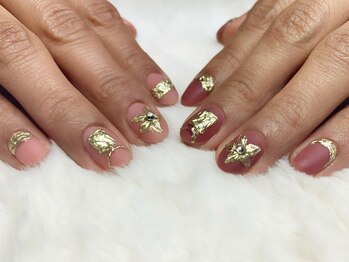 サロンドフォーエイチ(salon de 4H)/ミラーアクセサリーネイル★☆