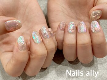 ネイルズアリー 立川店(Nails ally)/氷ネイル×オパールネイル×夏