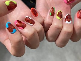 ニュアンスべっこうネイル