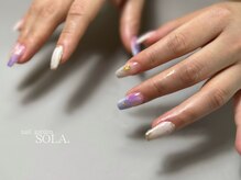 ソラ(SOLA.)/ニュアンス×ロングネイル