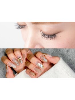 ネイル・アイメニューの同時施術が可能