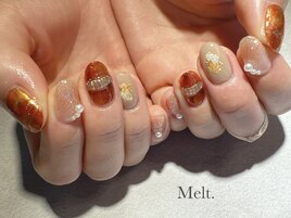べっこうネイル♪つけ放題¥12800