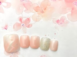ふんわり春カラーネイル