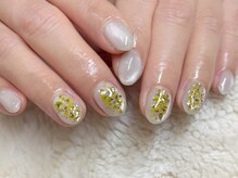グロスネイル(gloss nail)/ジェルアート/押し花ネイル