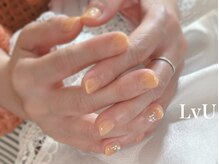 ラブユー(LvU)/オレンジにパールとストーン