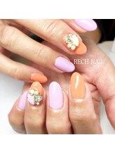 レッシュネイル サロンアンドスクール(RECH NAIL salon&school)/シンプルなポイントデザイン！