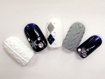 クリスタルネイル ボンベルタ橘店(CRYSTAL NAIL)/ニットネイル