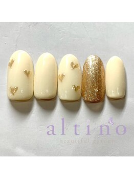 アルティノ ネイル ガーデン(altino nail garden)/ミラーハートネイル