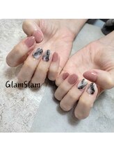グラムスラム 福島店(GLAMSLAM)/大理石風ネイル♪