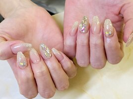【ほり】キラキラワンホンネイル