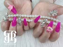 ネオンカラー埋めつくしネイル