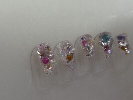 クリアシェルネイル/７月design
