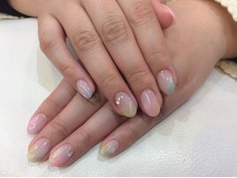 カラフル シースルーネイル